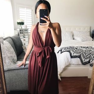 Brown Wrap Dress 🌿